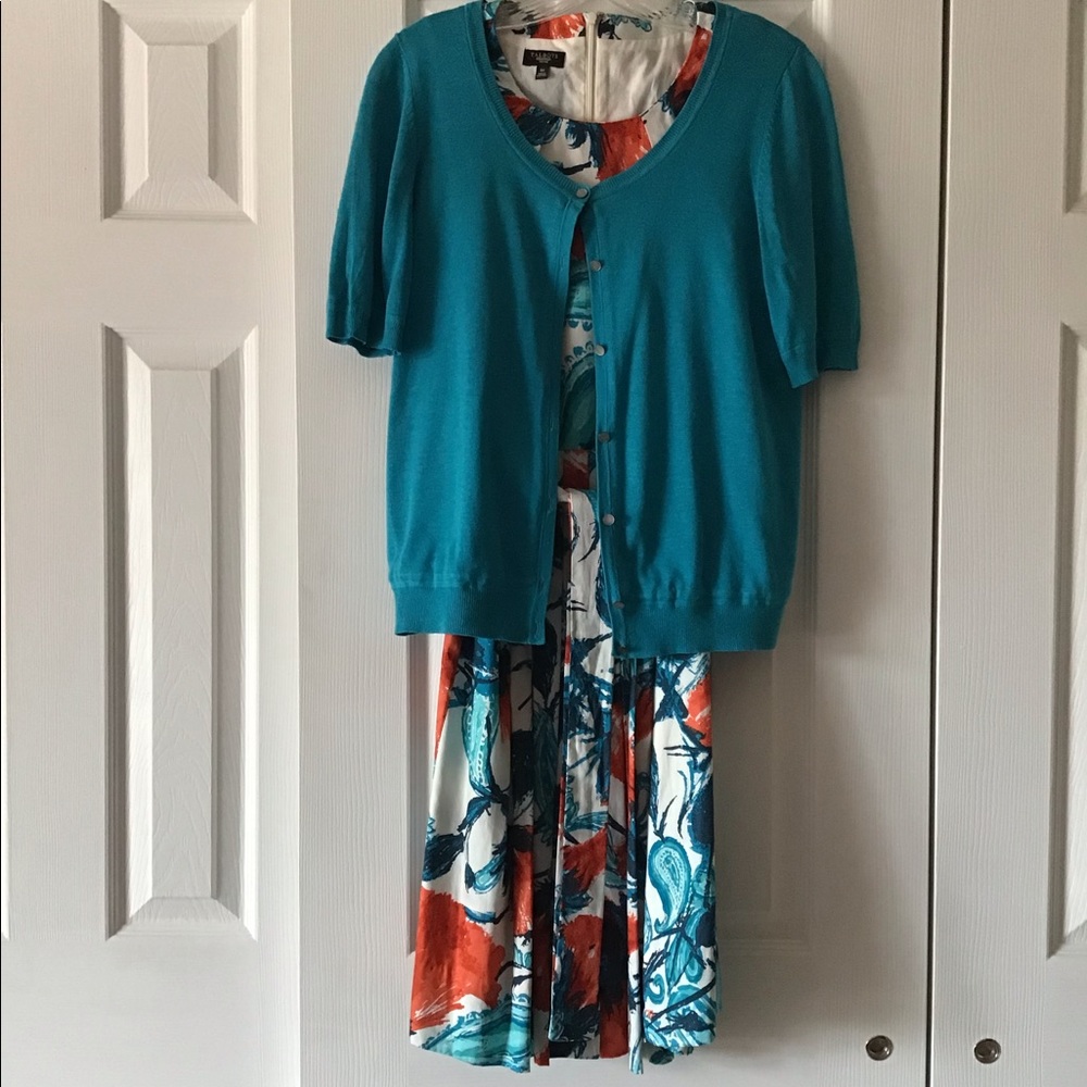 COPY - Talbots 6Petite Dress Med Sweater orange/b…
